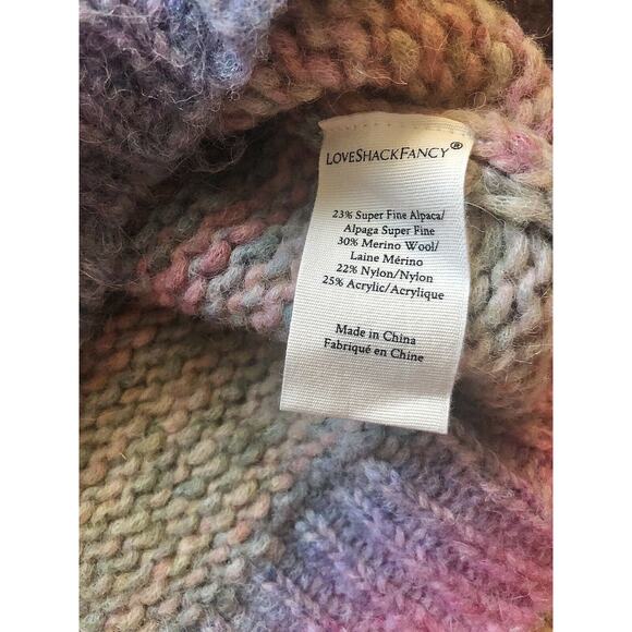 Rare! Love Shack Fancy Rio Rainbow Wool Alpaca Pullover Sweater Size M/L NWT - Picture 14 of 16